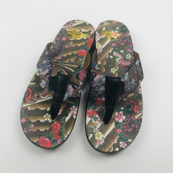 Dr. Martens | Shoes | Dr Martens Mens Mana Tattoo Koi Fish Flip Flops | Poshmark